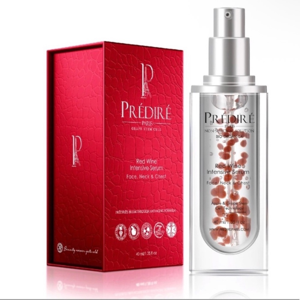 Predire Paris Red Wine Intensive SERUM for Face Neck & Chest NEW